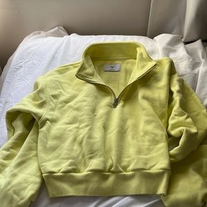 TNA Cropped Quarter Zip Hoodie